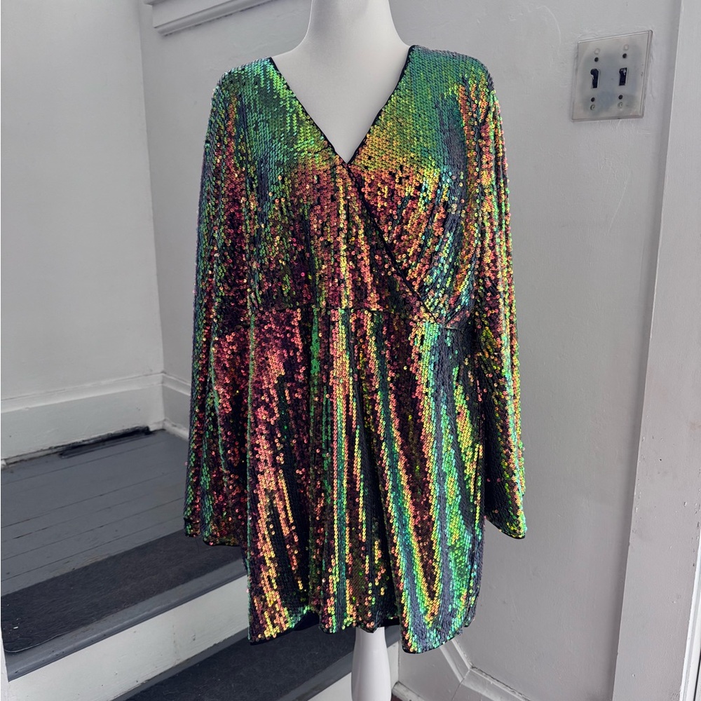 Sequin Multicolor V-Neck Women's Romper